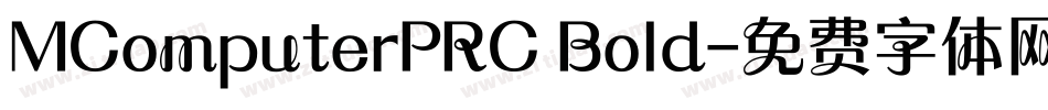 MComputerPRC Bold字体转换